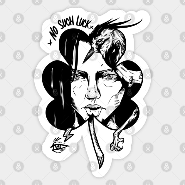 No Luck Sticker by Scottconnick